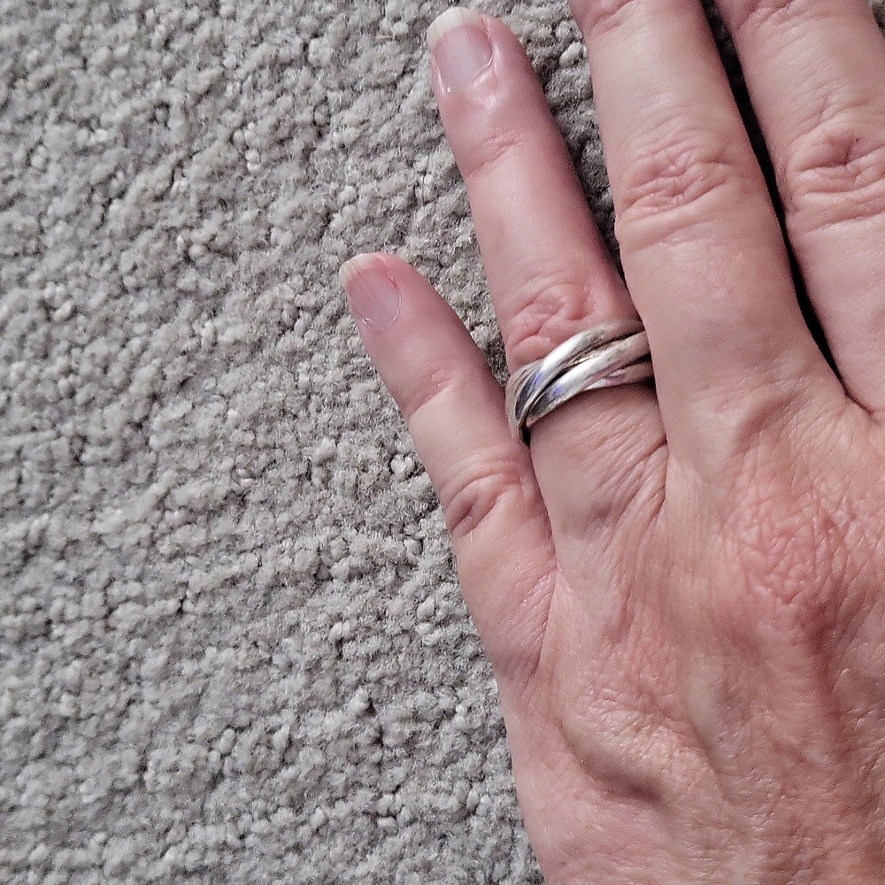 Silver ( Not Sterlimg) Link Ring - image 1